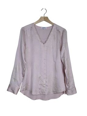 Express Women's M Blush Pink Shimmer V-Neckline Blouse